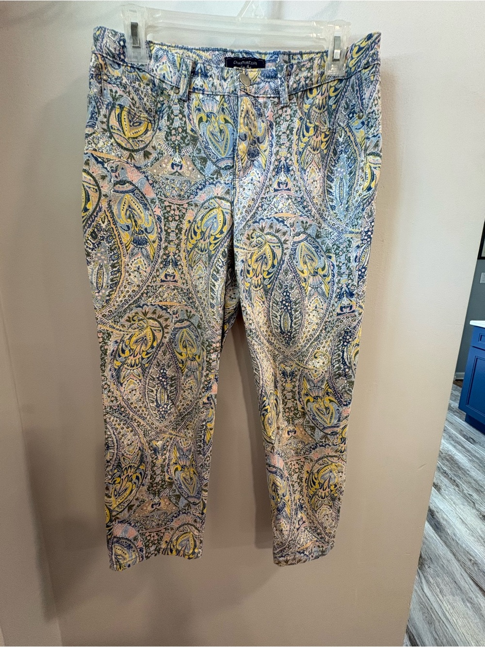 Charter Club Paisley Jeans in Blue, Pink & Yellow